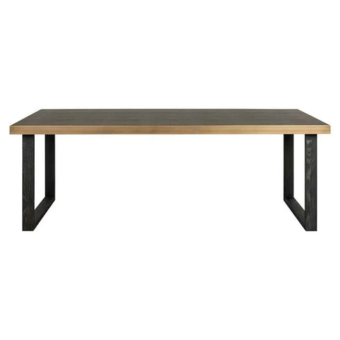 Ville Shargreen Black & Brass Frame 6 Seater Dining Table